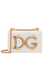 Dolce & Gabbana sac à bandoulière à plaque logo - Tons neutres