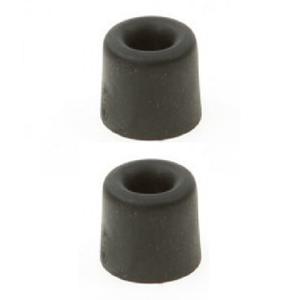 Deurbuffer / deurstopper - 6x stuks - zwart - rubber - 35 x 30 mm - deurstop