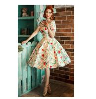 Darlene Floral Swing Dress Green-XXL Darlene Floral Swing Dress Green-XXL