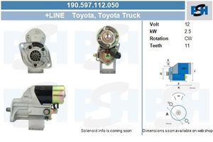 Startmotor Toyota 2.5KW 190597112050
