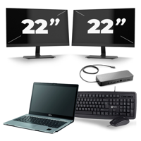Fujitsu LifeBook S938 - Intel Core i7-8e Generatie - 13 inch - 16GB RAM - 256GB SSD - Windows 11 + 2x 22 inch Monitor