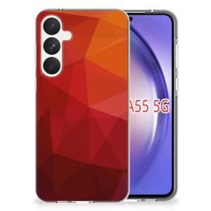 TPU Hoesje voor Samsung Galaxy A55 Polygon Red