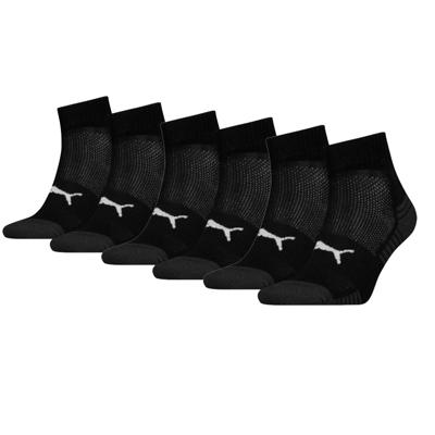 Puma Sport Cushioned Quartersokken Light 6-pack Zwart-43/46