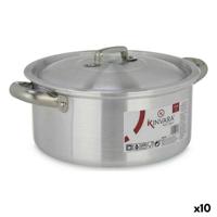 Kookpot met Deksel Kinvara Zilverkleurig 3 L 28 x 12,5 x 22 cm (10 Stuks)
