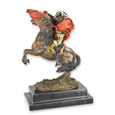 A BRONZE SCULPTURE OF NAPOLEON CROSSING THE ALPS