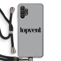 Topvent Grijs Zwart: Samsung Galaxy A32 5G Transparant Hoesje met koord