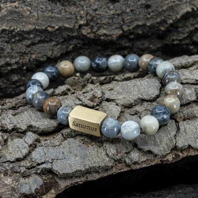 Saturnus - Picasso Jaspis kralen armband