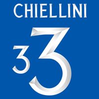 Chiellini 3 (Officiële Italië Bedrukking 2023-2024)
