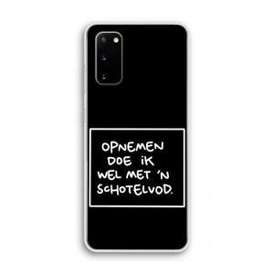 Schotelvod: Samsung Galaxy S20 Transparant Hoesje