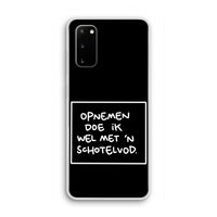 Schotelvod: Samsung Galaxy S20 Transparant Hoesje