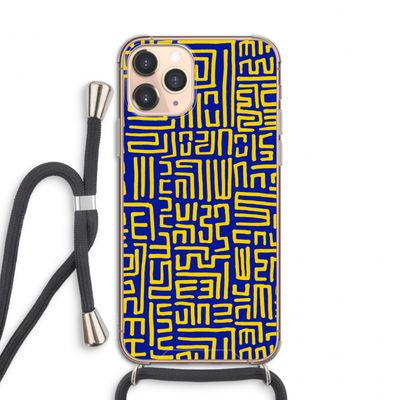 Majorelle Blue Print: iPhone 11 Pro Transparant Hoesje met koord