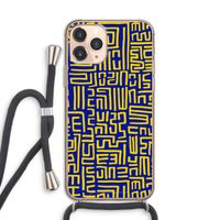 Majorelle Blue Print: iPhone 11 Pro Transparant Hoesje met koord