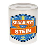 Kinder spaarpot met naam - Stein - keramiek - met dop - wit - Sparen - Spaargeld van Stein