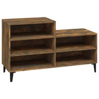 vidaXL Schoenenkast 102x36x60 cm bewerkt hout gerookt eikenkleurig