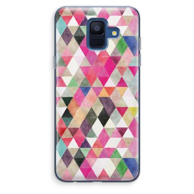 Gekleurde driehoekjes: Samsung Galaxy A6 (2018) Transparant Hoesje