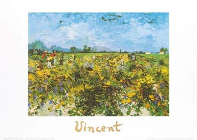 Kunstdruk Vincent Van Gogh - The Green Vineyard 70x50cm
