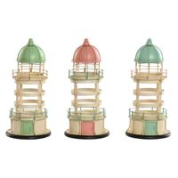 Decoratieve figuren Home ESPRIT Blauw Groen Roze 13 x 13 x 27,5 cm (3 Stuks)