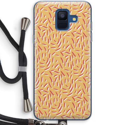 Camouflage: Samsung Galaxy A6 (2018) Transparant Hoesje met koord