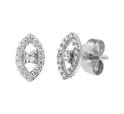 TFT Oorknoppen Zirkonia Zilver Gerhodineerd Glanzend 5.5 mm x 9 mm