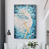 handgemaakte danser schilderij handgeschilderde ballert meisje olieverfschilderij muur moderne abstracte ballerina abstracte canvas schilderij kleurrijke muur kunst ballet schilderijen woondecoratie Lightinthebox - thumbnail