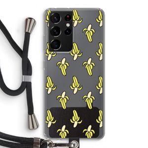 Bananas: Samsung Galaxy S21 Ultra Transparant Hoesje met koord