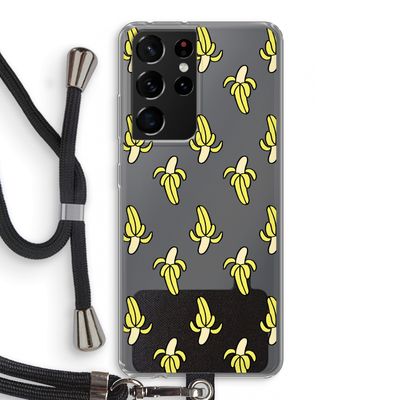 Bananas: Samsung Galaxy S21 Ultra Transparant Hoesje met koord