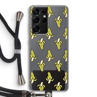 Bananas: Samsung Galaxy S21 Ultra Transparant Hoesje met koord