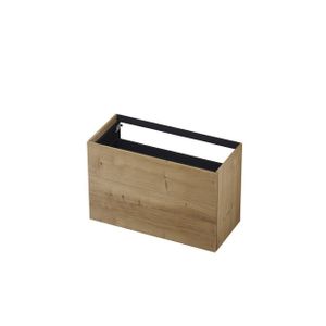 INK P2O Wastafelonderkast - 100x45x65cm - 2 lades - push 2 open - rechte opdekfronten MDF Fineer Ash grey 1259127