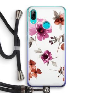 Geschilderde bloemen: Huawei P Smart (2019) Transparant Hoesje met koord