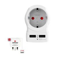 Adapter Skross 1500280 USB x 2 Europees Verenigd Koninkrijk Adapter Skross 1500280 USB x 2 Europees Verenigd Koninkrijk