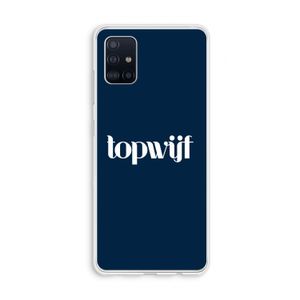 Topwijf Navy: Galaxy A51 4G Transparant Hoesje