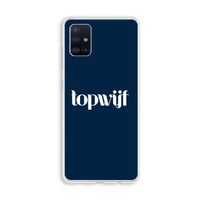 Topwijf Navy: Galaxy A51 4G Transparant Hoesje