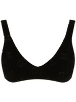 Dolce & Gabbana bralette à logo DG - Noir - thumbnail