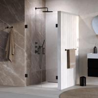 Brauer Void - Pendeldeuren - Helder Glas - 90 x 200 cm - incl. Glascoating - Mat Zwart