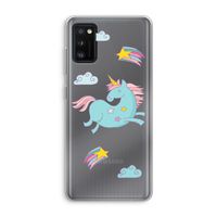 Vliegende eenhoorn: Samsung Galaxy A41 Transparant Hoesje