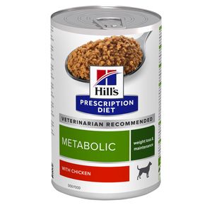 Hill's Prescription Diet Metabolic Weight Management hondenvoer nat met Kip 370g blik