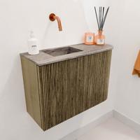 Toiletmeubel Mondiaz Joya Dlux | 61.6 cm | Meubelkleur Dusk | Faye wastafel Oza Wasbak Links | Zonder kraangat(en)