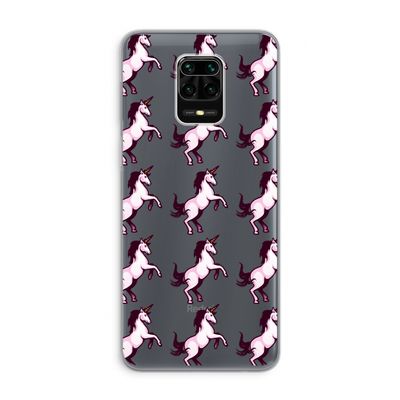 Musketon Unicorn: Xiaomi Redmi Note 9 Pro Transparant Hoesje