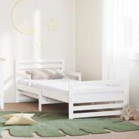 Bedframe met matras met hoofdeinde Wit 80 x 200 cm
