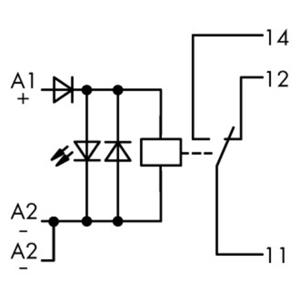 WAGO 789-304 Industrieel relais Nominale spanning: 24 V/DC Schakelstroom (max.): 12 A 1x wisselcontact 1 stuk(s)