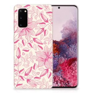 Samsung Galaxy S20 TPU Case Pink Flowers