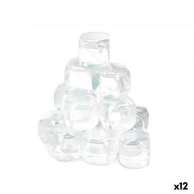 Herbruikbare koelblokjes Leknes TK22008 Transparant Polyethyleen Gedistilleerd water 6,5 x 16 x 6,5 cm 18 Onderdelen (12 Stuks)