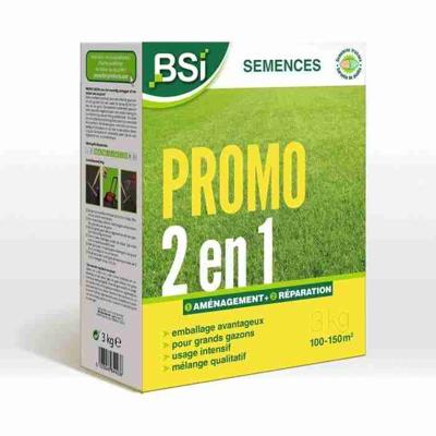 BSI - Gazonzaad - Snelle aanleg of reparatie - Met beschermende coating - Hoge kwaliteit - Tot 150 m² - 3 kg