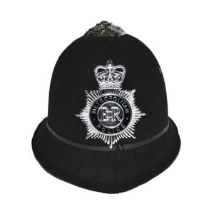 Britse politie helm - volwassenen - vilt - politiehelm - metropolitan - verkleedaccessoires