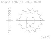 ESJOT Sprocket 520 15z standard