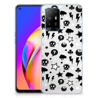 Silicone Back Case OPPO A94 5G | Reno5 Z Silver Punk - thumbnail