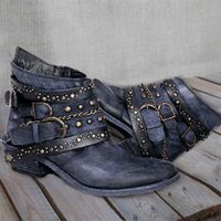 Pu Rivet Summer Boots