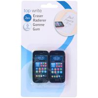 Set Van 2x Potloodgummen Mobiele Telefoon 6 Cm - Gummen - thumbnail