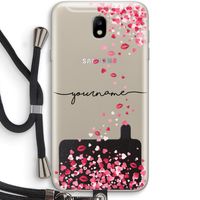 Hartjes en kusjes: Samsung Galaxy J7 (2017) Transparant Hoesje met koord