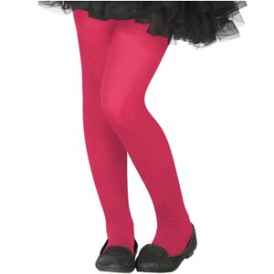 Fuchsia roze feest panty voor kinderen